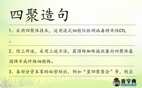 四聚造句