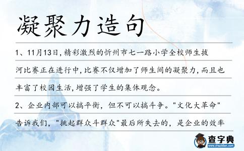 凝聚力造句