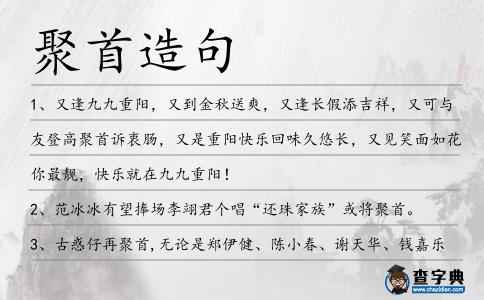 聚首造句
