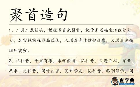 聚首造句