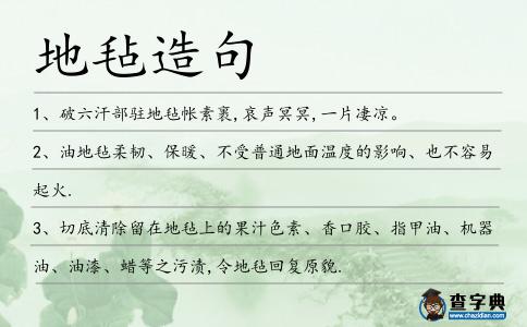 地氈造句