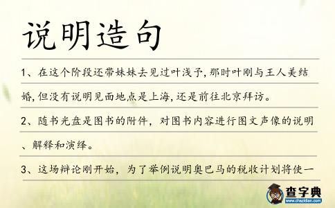 說明造句