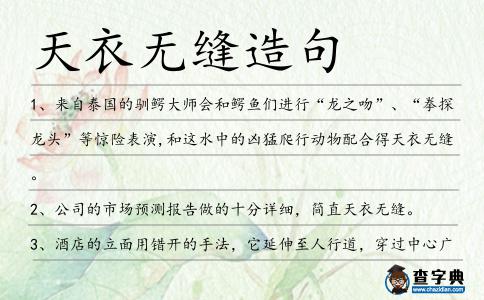 天衣無縫造句