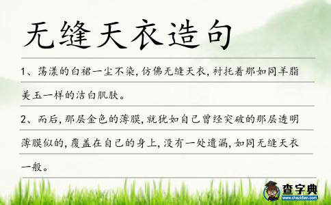 無縫天衣造句