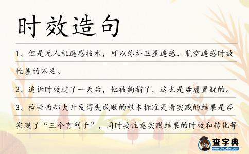 時效造句