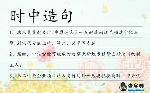 時中造句