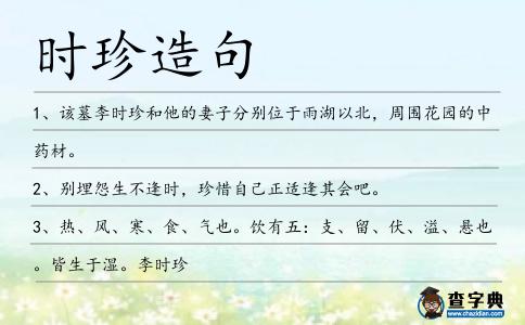時珍造句