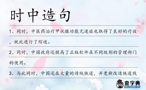時中造句