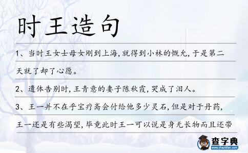 時王造句