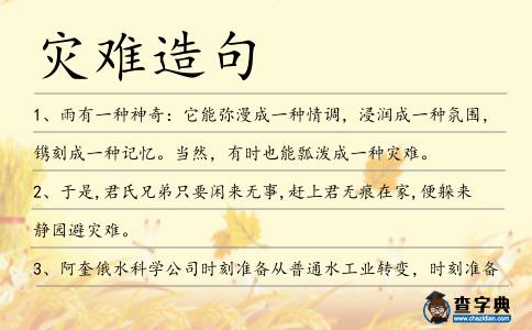 災(zāi)難造句