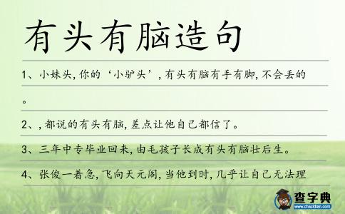 有頭有腦造句