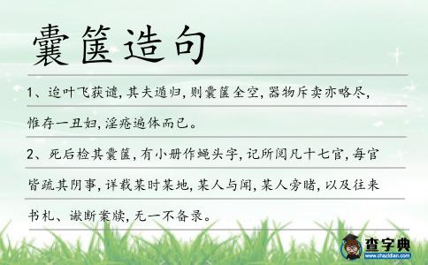 囊篋造句
