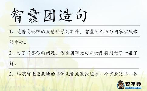 智囊團造句