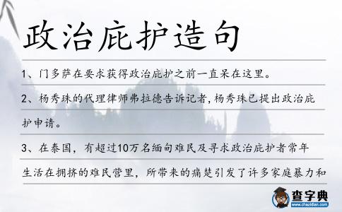 政治庇護造句