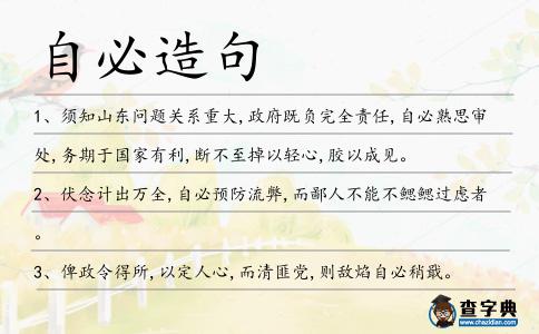 自必造句