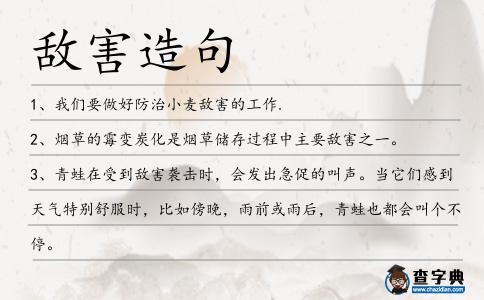 敵害造句