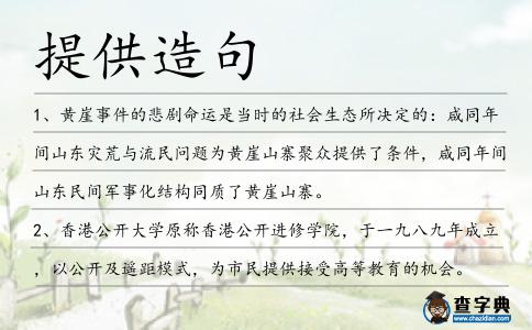 提供造句