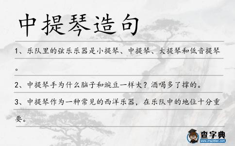 中提琴造句