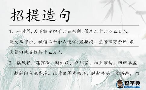 招提造句