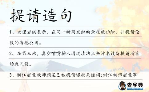 提請造句