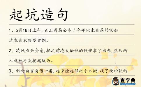 起坑造句