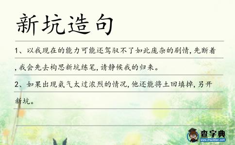 新坑造句