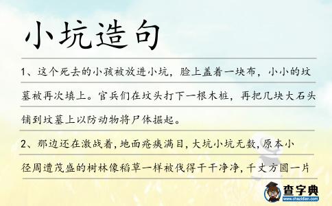 小坑造句