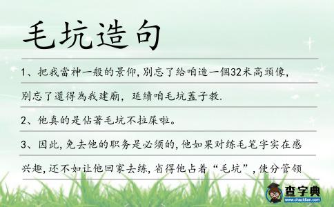 毛坑造句