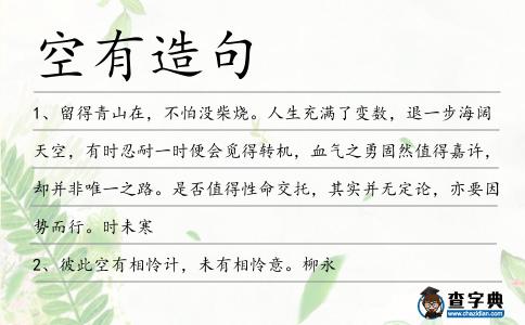 空有造句