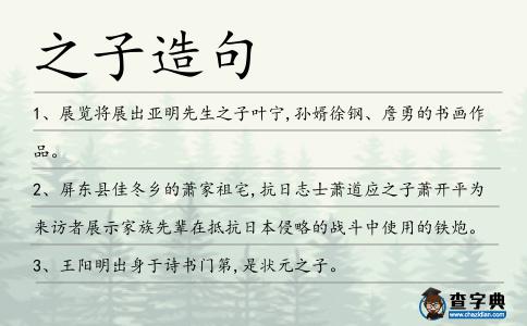 之子造句