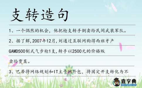 支轉(zhuǎn)造句