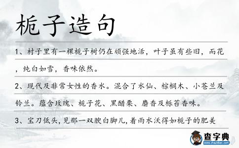 梔子造句