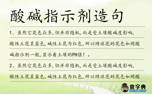 酸堿指示劑造句