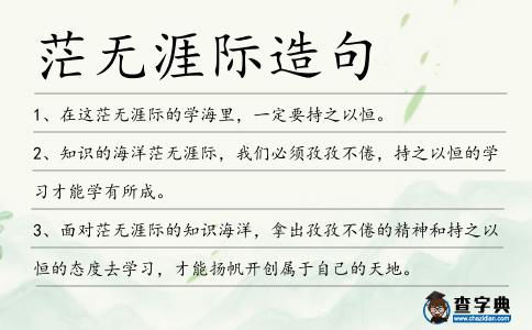 茫無涯際造句