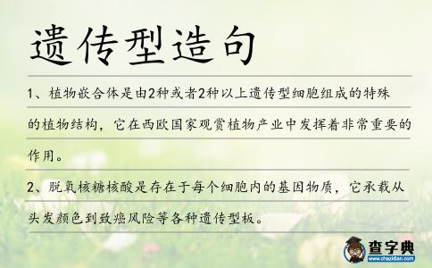 遺傳型造句