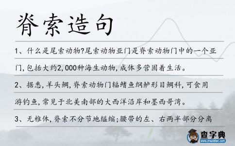 脊索造句