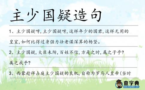 主少國疑造句