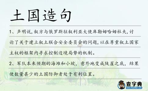 土國(guó)造句