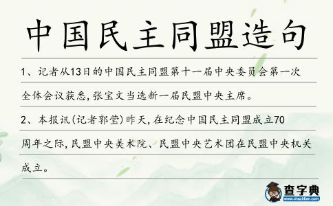中國民主同盟造句