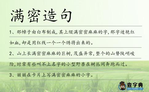 滿密造句