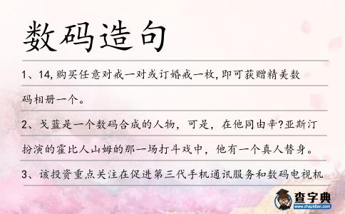 數碼造句