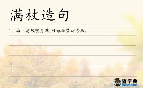 滿杖造句