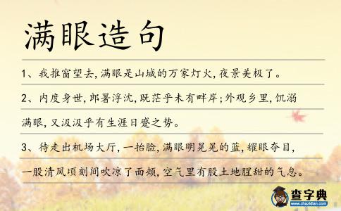 滿眼造句