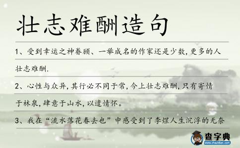 壯志難酬造句