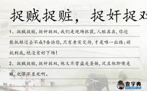 捉賊捉贓,捉奸捉雙造句