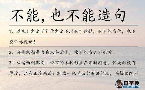 不能,也不能造句