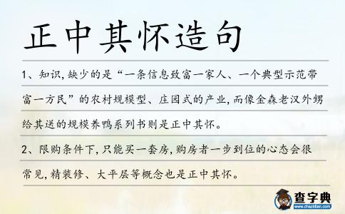 正中其懷造句