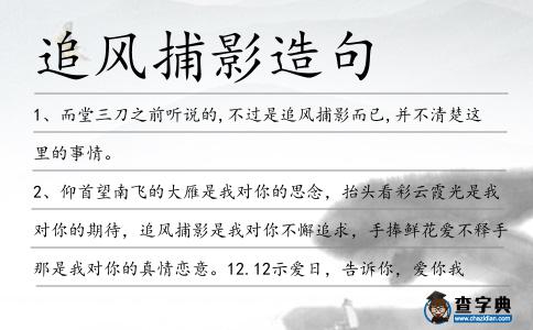 追風捕影造句
