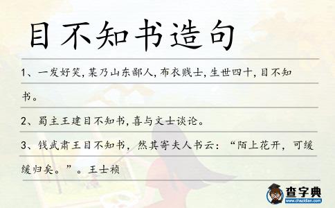 目不知書造句
