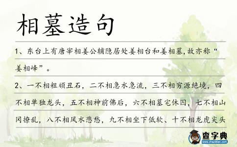 相墓造句